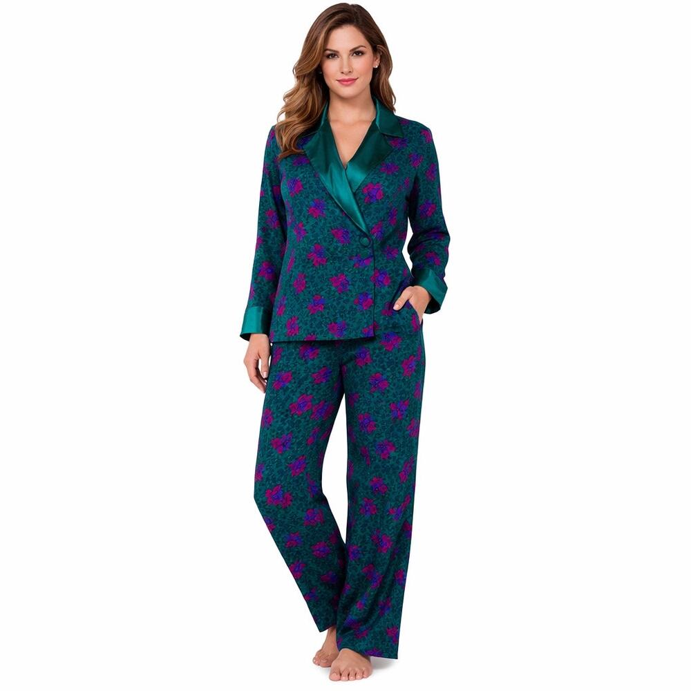 Vintage Late 1980sβ90's Victoriaβs Secret Gold Label Floral Pajama Set small